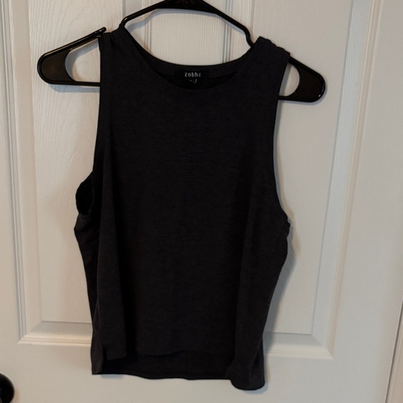3/$20 Zobha Charcoal/Dark Blue Tank - Picture 1 of 4